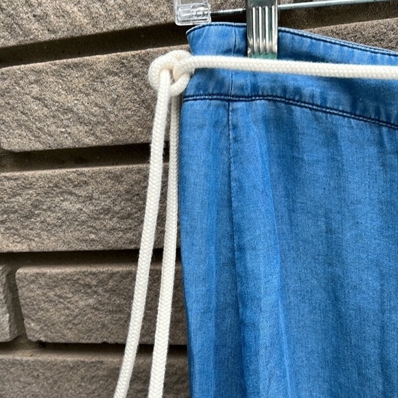 Yerse Tencel Wrap Denim Mini Skirt Sz L - Picture 5 of 9